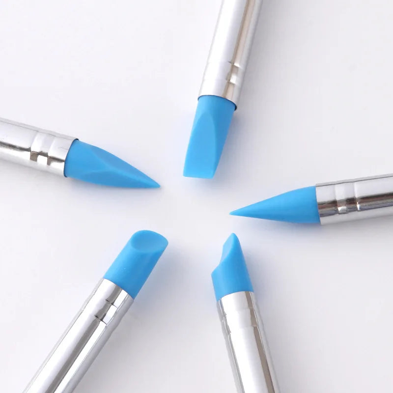 5pcs Rubber Silicon Tip Paint Brushes for Watercolor Oil Painting Shaping Carving Tool Sculpture Clay Tools Oasis Select