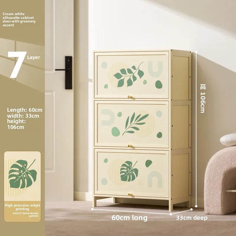 Household shoe cabinet against the wall, dust cabinet, floor storage cabinet, locker, simple shoe rack, storage cabinet Oasis Select Seven floors 60