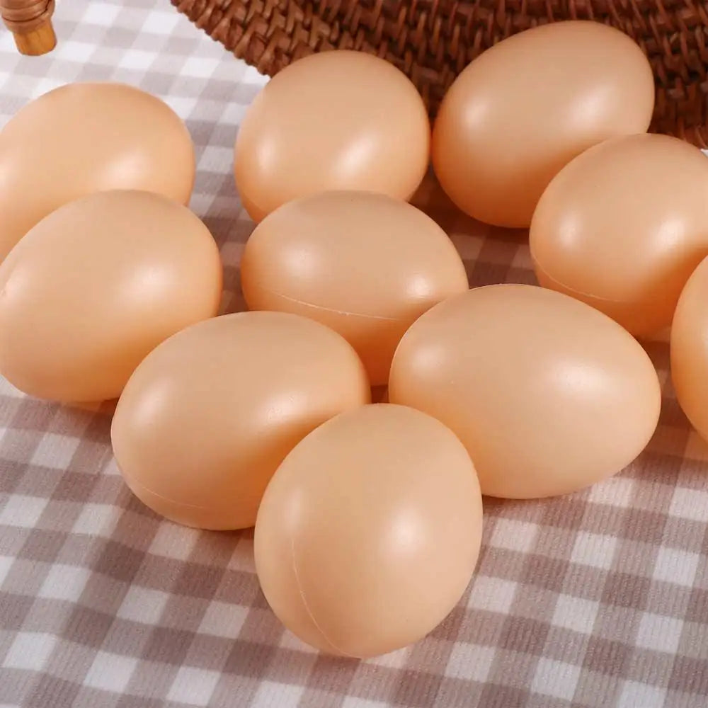 Fake Plastic Eggs Set of 10 – Paintable Easter & Nest Eggs Fake Play Eggs Oasis Select