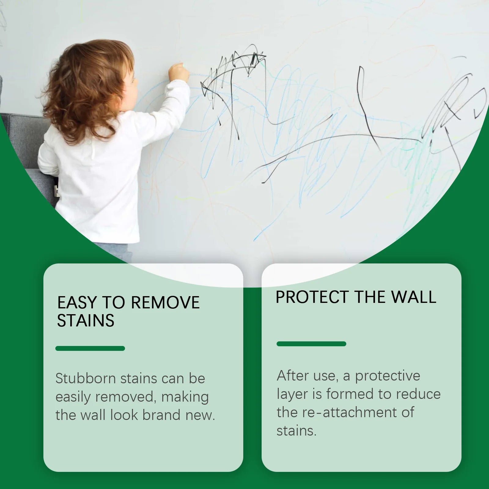 Wall Cleaning Wax for Household Wall Remove Crayon Grease and Scuff Marks Multi-purpose Wall Stain Remover for Home Cleaning Oasis Select