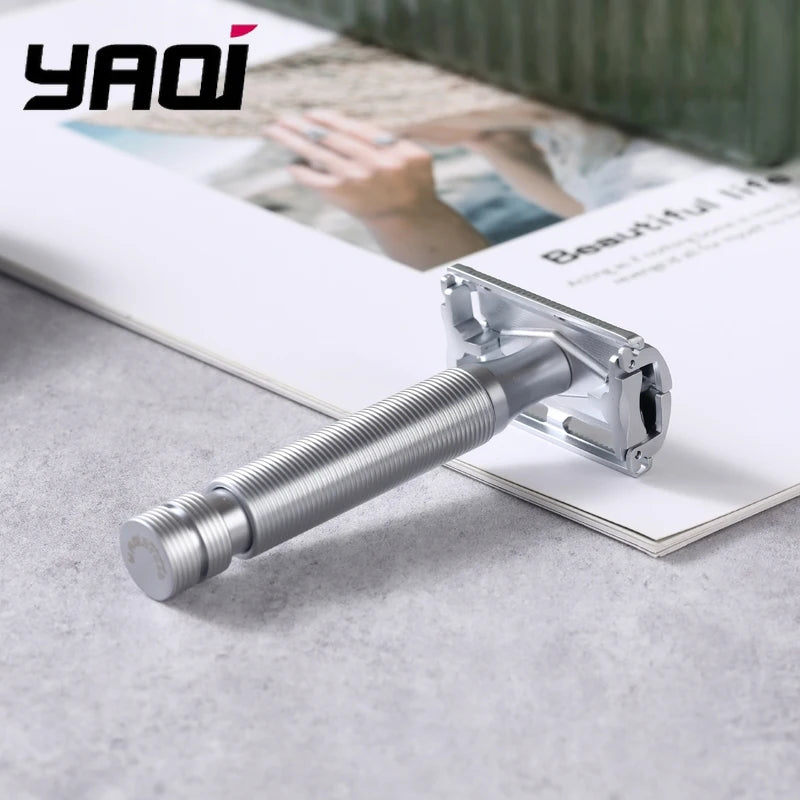 Yaqi Monarch Double Edge Safety Razor – Matte Chrome 0.90mm