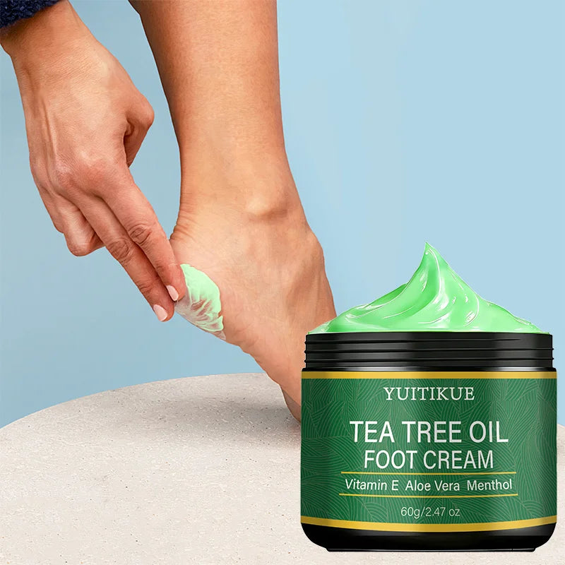 YUITIKUE Tea Tree Oil Foot Care Cream - Gentle Camellia Formula, Reveal Original Radiance, Smooth Rough Skin 60g Oasis Select
