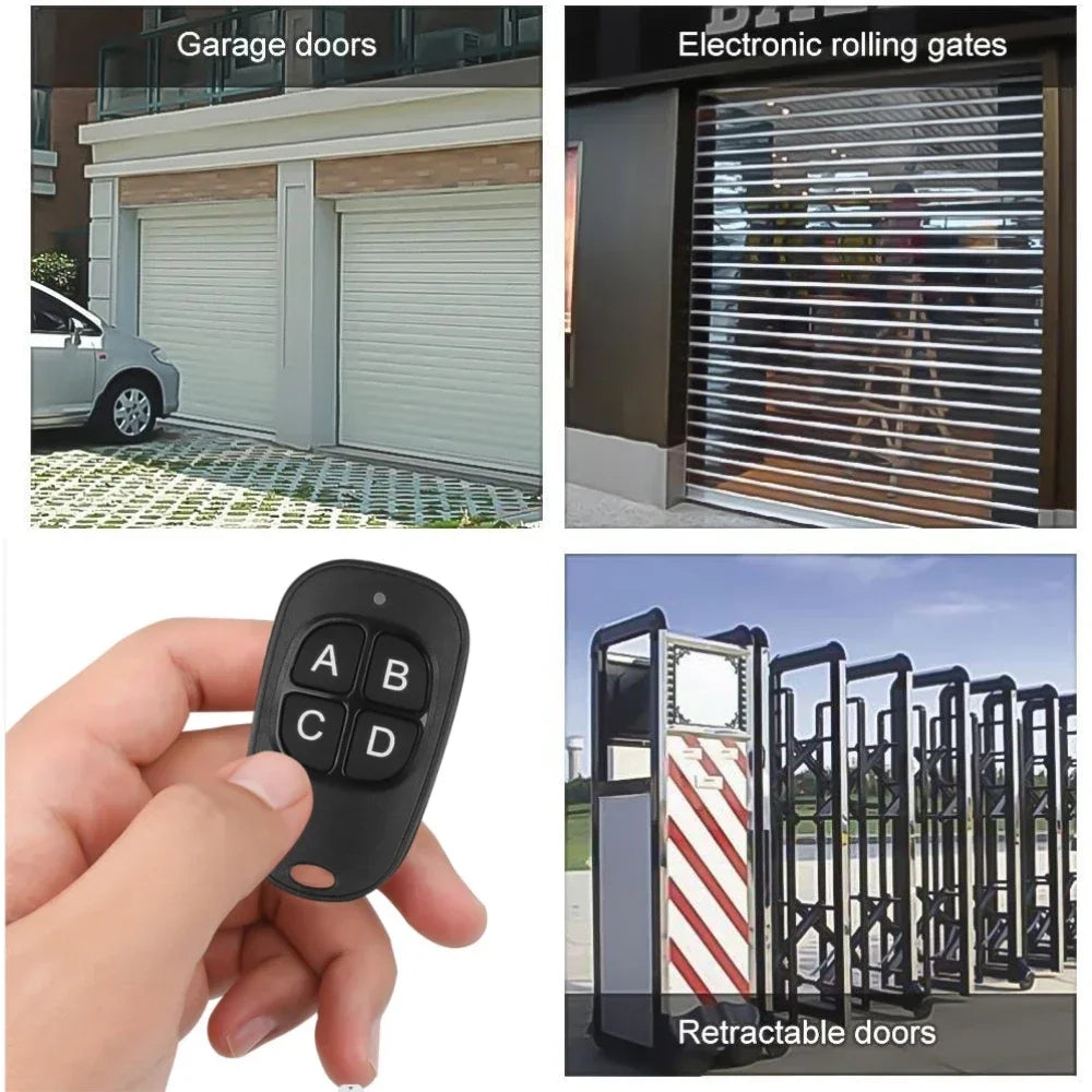 1-50PCS Remote Control 433MHz Car Key Garage Door Gate Opener Remote Control Duplicator Clone Cloning Code 4-Button Transmitter Oasis Select