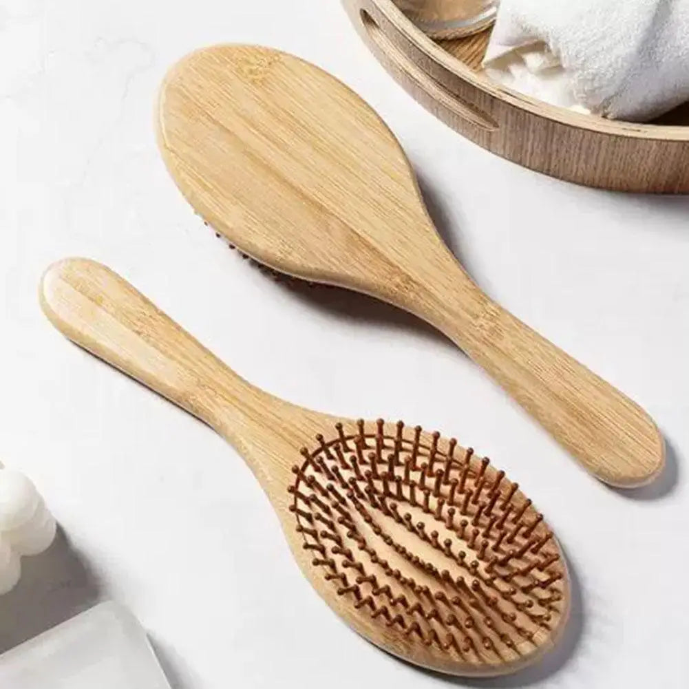 Bamboo Hair Brush,Natural Wooden Bamboo Comb Paddle Detangling Hair Brush Wide-tooth And Tail Comb For Thick/Thin/Curly/Dry Hair Oasis Select