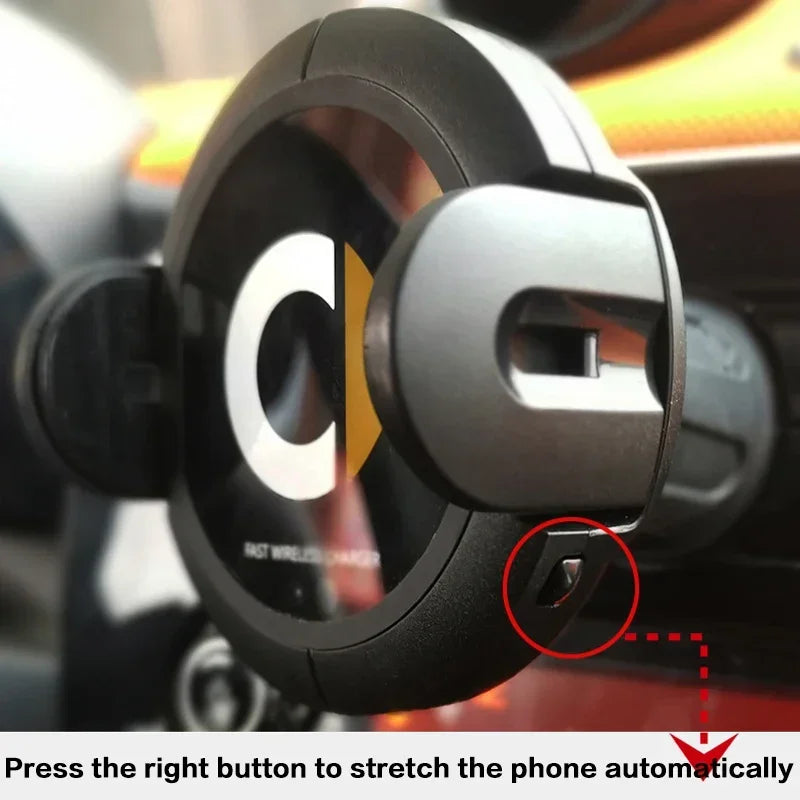Auto Clamping Car Mount for Mercedes Smart 453 451 Wireless Charging Phone Holder Qi Enabled Charger Car Accessories Oasis Select