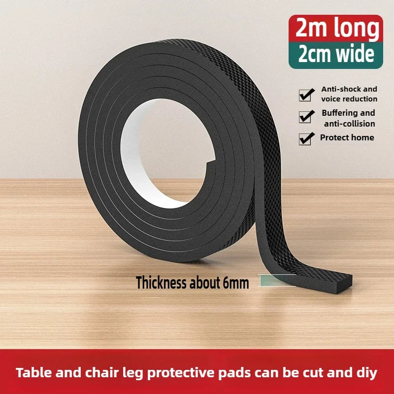 Bumper Damper Thick DIY Anti-slip Furniture Pads Mute Mats Non-Slip Pad Foot Cover Self Adhesive Table Chair Foot Protection Pad Oasis Select Width 2cm 6mm 4PCS|2 Meters