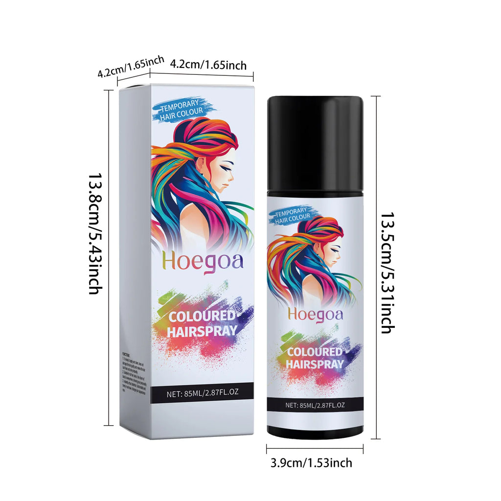 HOEGOA Black Hair Dye Spray – Instant Color & Frizz Control 85ml