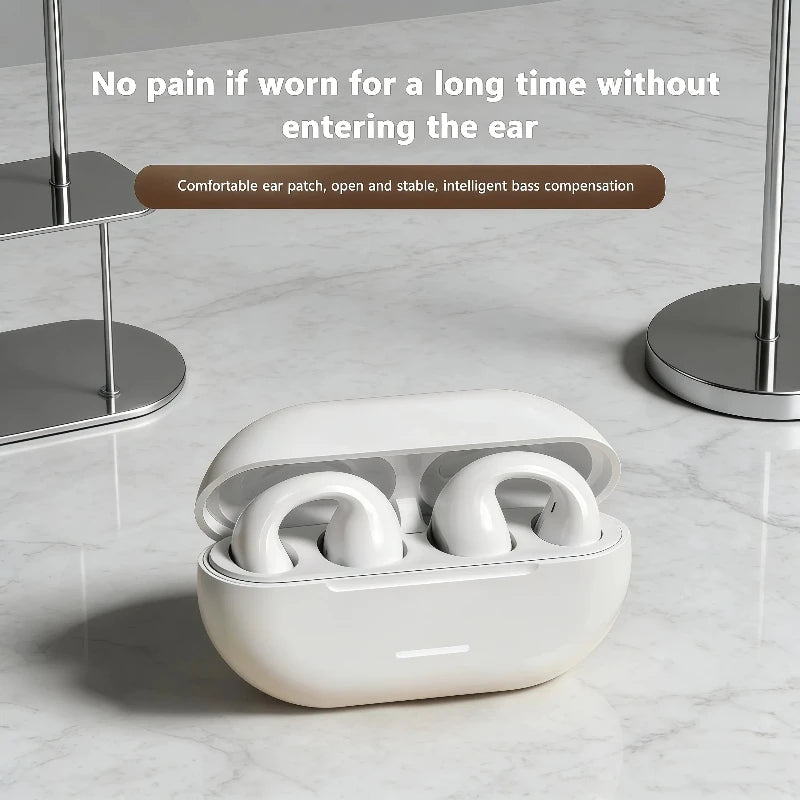 T75 Fone Bluetooth Headset 5.3 Wireless Air Conduction Headphones Clip Ear Music Noise Canceling HD Call Sports Gaming Earphone Oasis Select