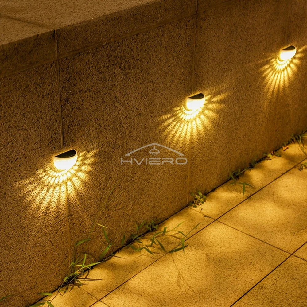 Solar 6-LED Wall Step Light | IP65 Waterproof Garden Fence Lamp