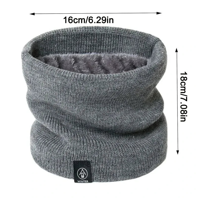 Knitted Solid Color Scarves Warm Thickened Neck Scarfs Ski Face Mask Tube Circle Scarf for Skiing Hiking C ycling Neck Warmer Oasis Select
