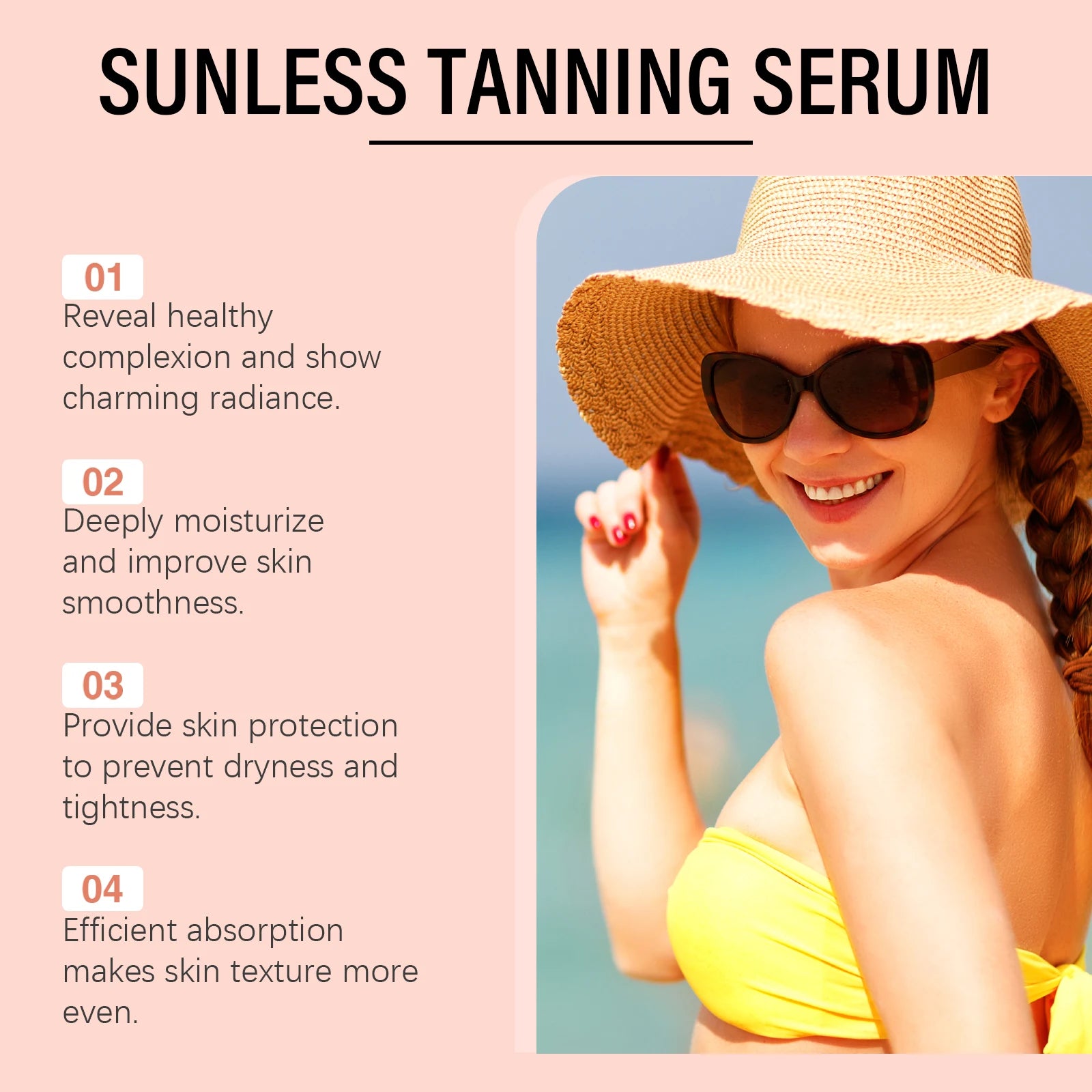 Herbal Self Tanning Essence Spray Sunless Tanning Enhance Skin Melanin Liquid Bronzer Natural Tanner For Body Face Nourishing Oasis Select
