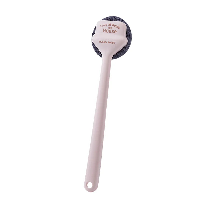 Long Handle Soft Bristle Bath Brush for Students Back Scrubbing Bathing Tool Student Style Shower Brush Back Rubbing Device Oasis Select