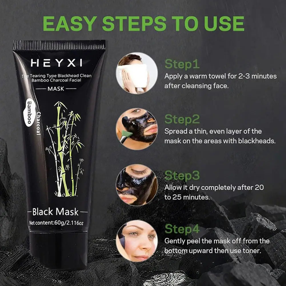 Bamboo Charcoal Peel-Off Mask – Deep Pore Cleansing 60g Peel-Off Face Mask Oasis Select