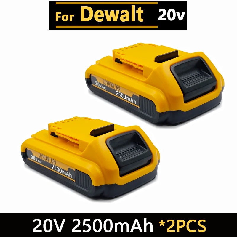 New for Dewalt lithium battery 20V/20V universal lithium battery fast charging DCB118 DCB115 DCG405 DCF512 DCD805 DCF887 battery Oasis Select 2Pcs 20V 2.5Ah
