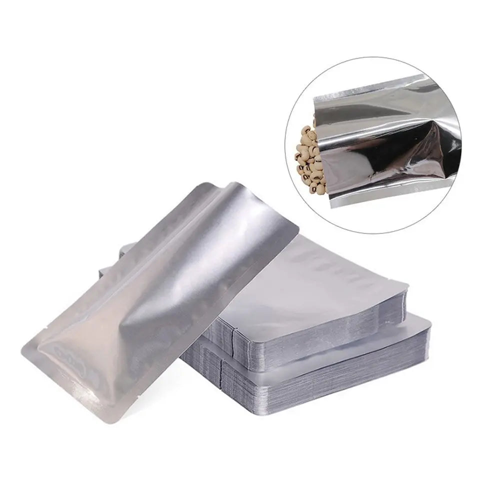 100Pcs Vacuum Seal Bags Aluminium Foil Bags Waterproof Storage Pouches Food Grade Vacuum Sealer Saran Wrap Kitchen Supplies Oasis Select