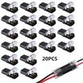 2-Pin No-Strip Spring Wire Connector | Crimp Terminal Block 20pk