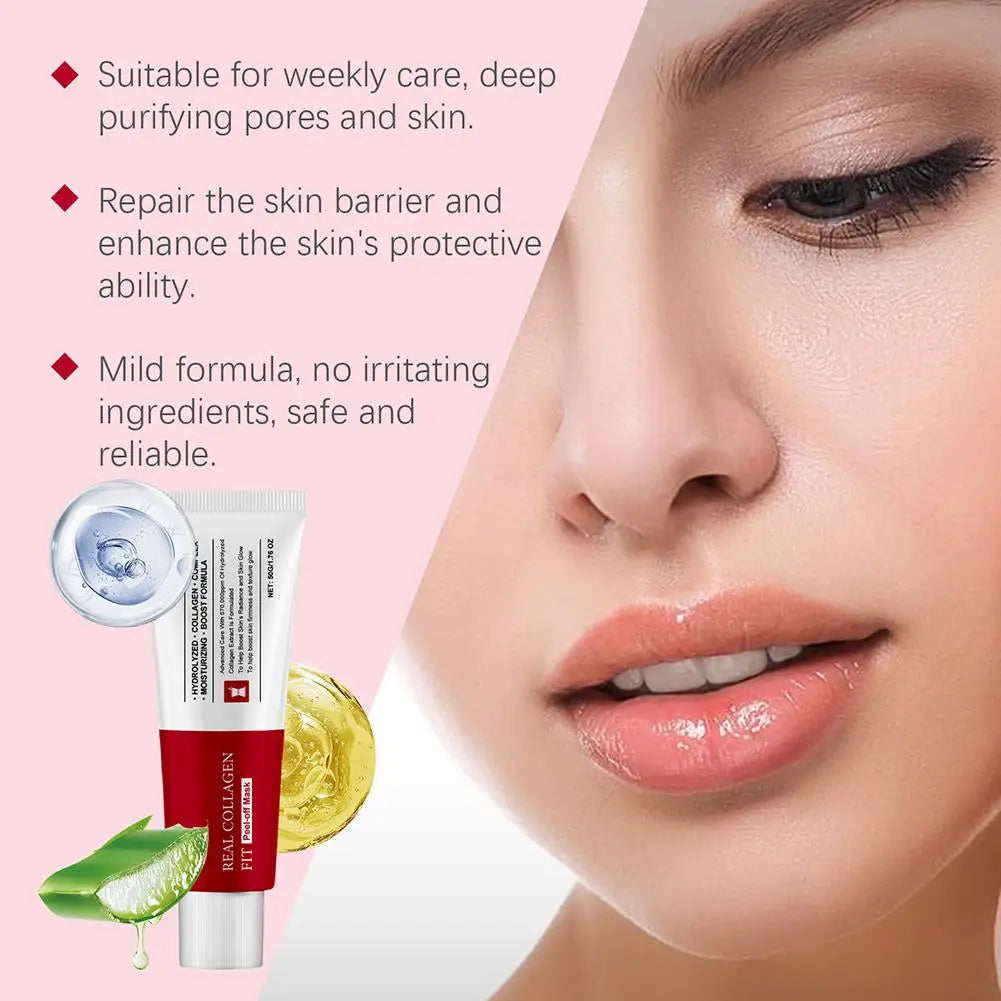 1/2PCs Moisturizing Collagen Night Wrapping Mask Elasticity Hydration Collagen Peel off Face Mask For Glowing Skin Face Care Oasis Select