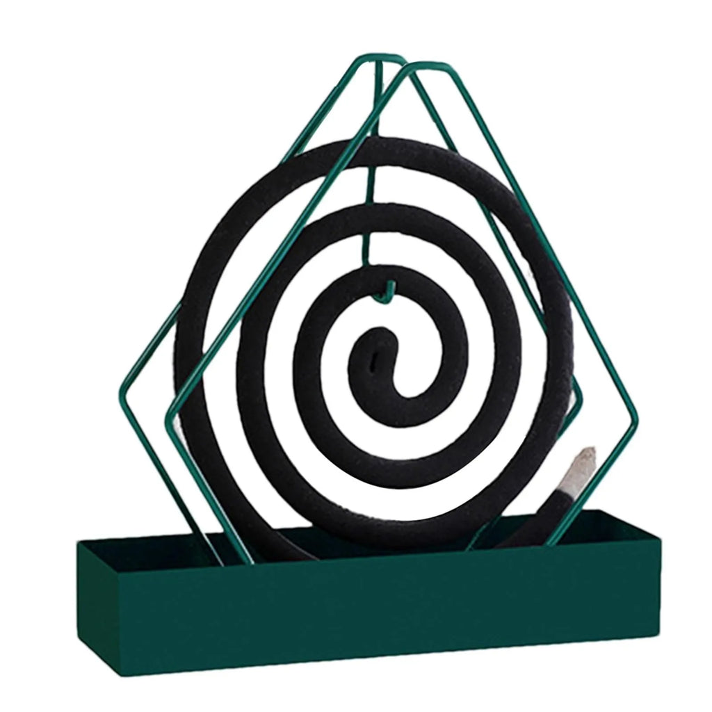 With Tray Mosquito Coil Holder Iron Anti-Mosquito Mosquito Incense Rack Ornaments Flower shape Mosquito Repellent Oasis Select Green 1