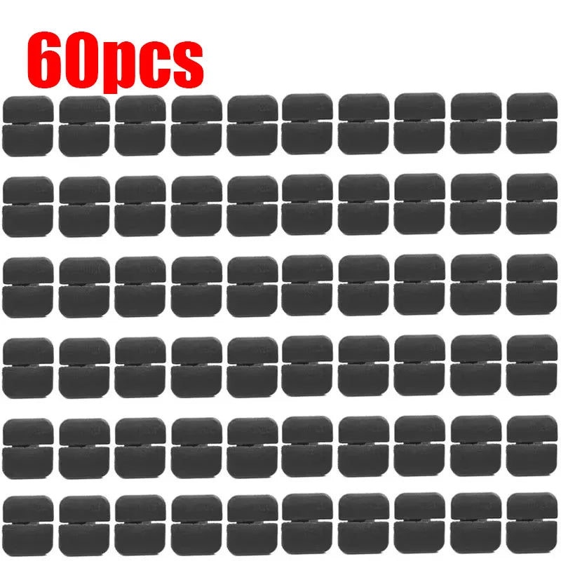 10/20/40/60pcs Car Hood Soundproof Cotton Clip Black Cotton Clip Car Exterior For VW Polo Tiguan Passat Leon 2 Skoda Octavia 2 Oasis Select 60pcs