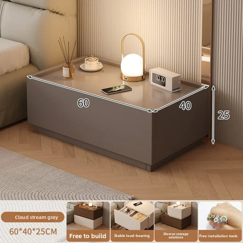 Multi-functional Household Goods Bedside Table Storage Side Bedroom Bedside Table Oasis Select Single draw E