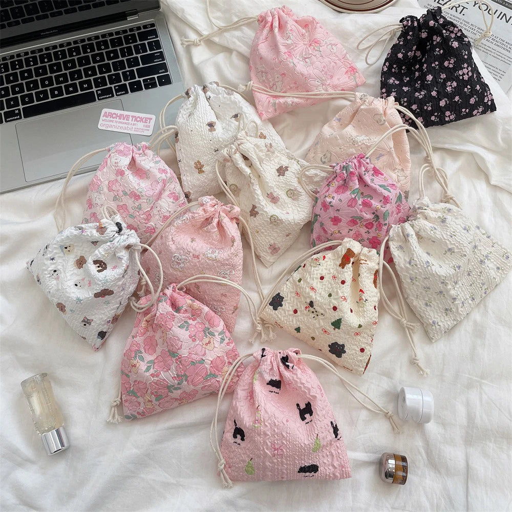 Cute Drawstring Pouch – Coin, Jewelry & Cosmetic Storage Bag