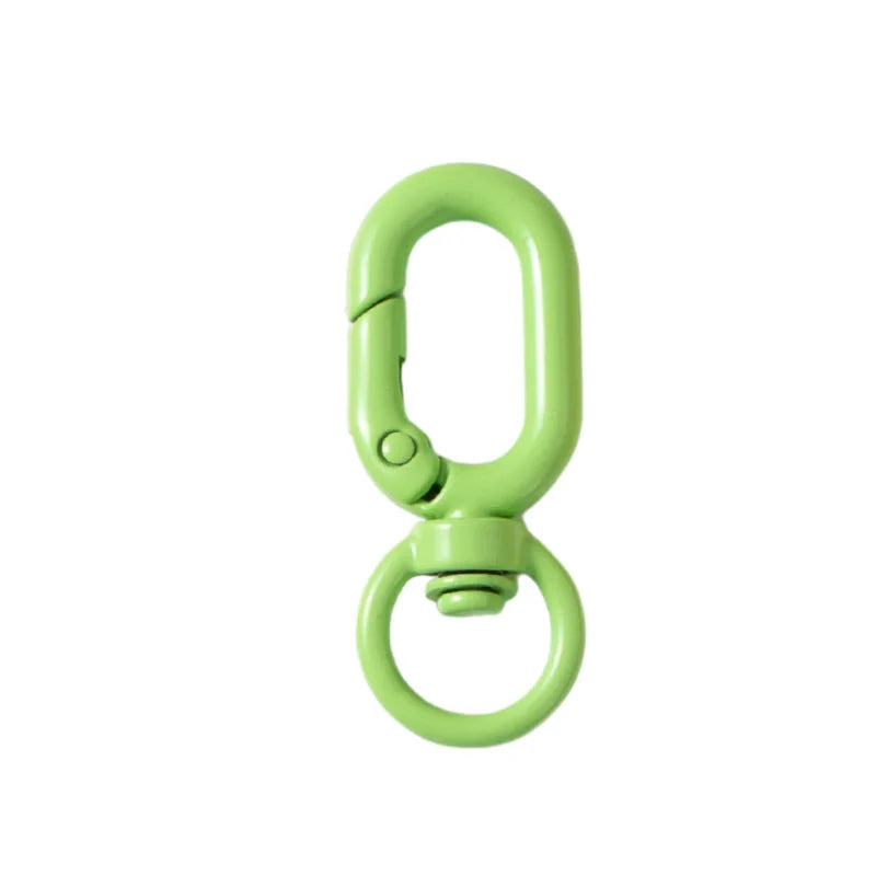 5pcs Colorful Metal Lobster Claw Clasps Swivel Lanyards Trigger Strap with Key Ring DIY Accessories for Bag Key Chains Connector Oasis Select Spring Green