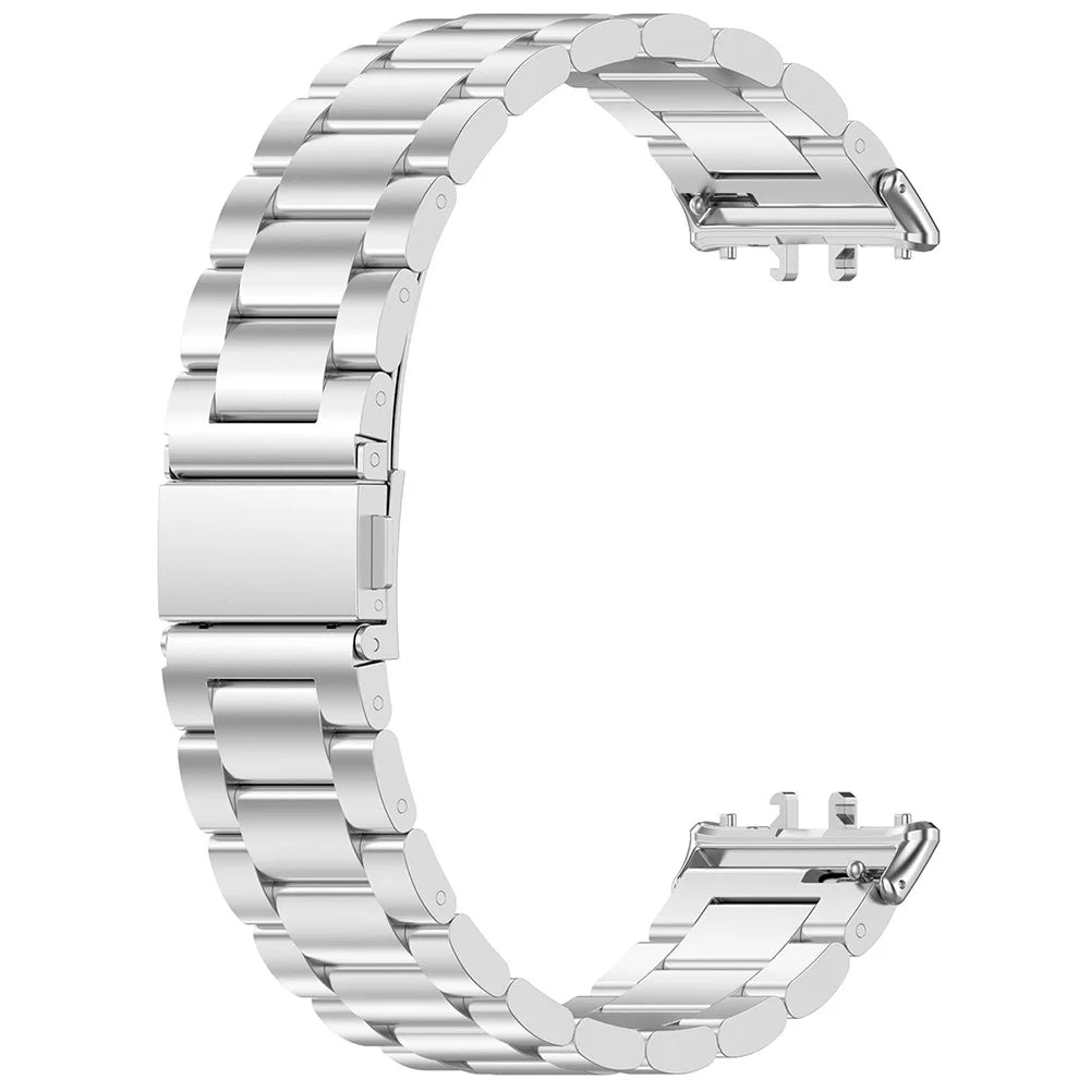Stainless Steel Metal Strap Adjustable Replacement Watch Band Quick Release Watch Strap for Samsung Galaxy Fit 3 SM-R390 Strap Oasis Select Silver China Mainland