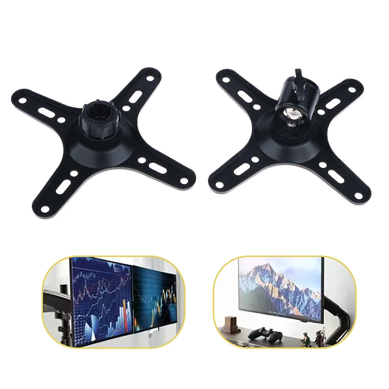 1Set Portable Monitor Mounting Bracket Plate VESA 1/4 Inch Screw Hole To 100x100MM 75x75MM M4 Screw Set Wall Mount Holder Oasis Select