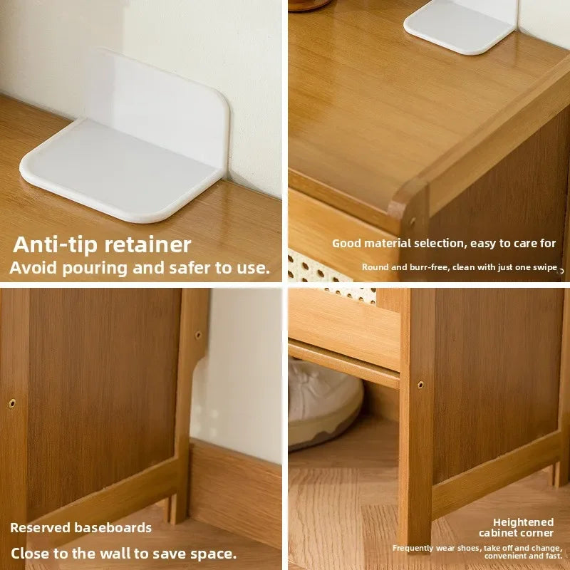 Ultra-thin shoe cabinet, tipping bucket at the door of the home, shoe rack, large-capacity entry door, simple storage Oasis Select