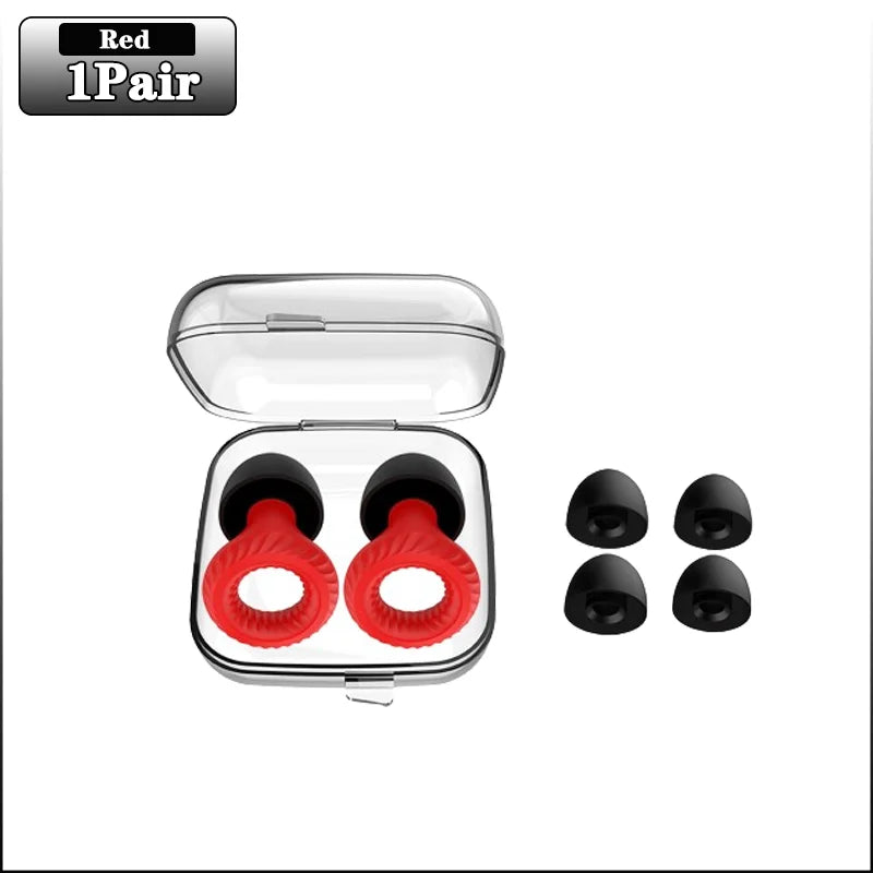 20Pairs Soundproof Silicone Sleep Anti-sound Earplugs Sleep Sleep Special Anti-noise Learning Ear Plugs Noise Cancelling Earplug Oasis Select Red-1Pair