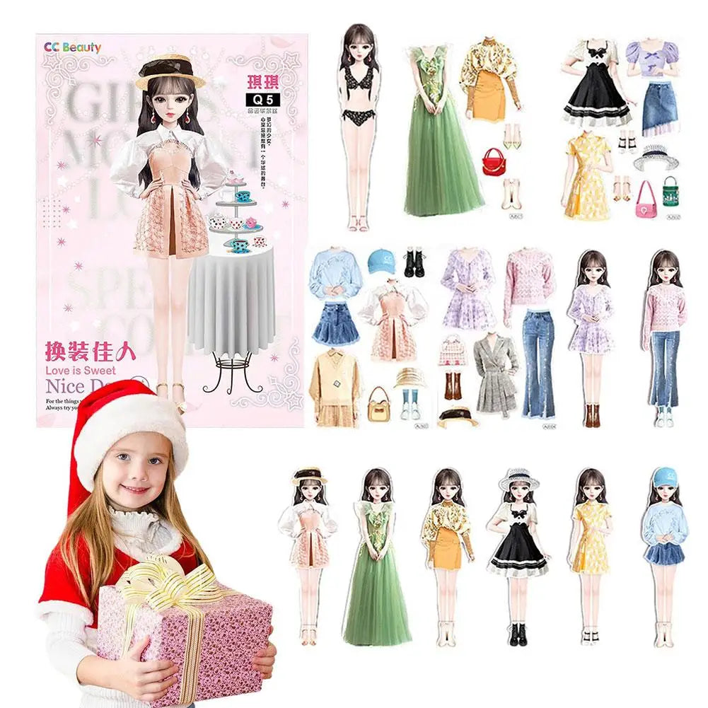 Magnetic Princess Dress Up Doll Set – DIY Sticker Toy for Kids