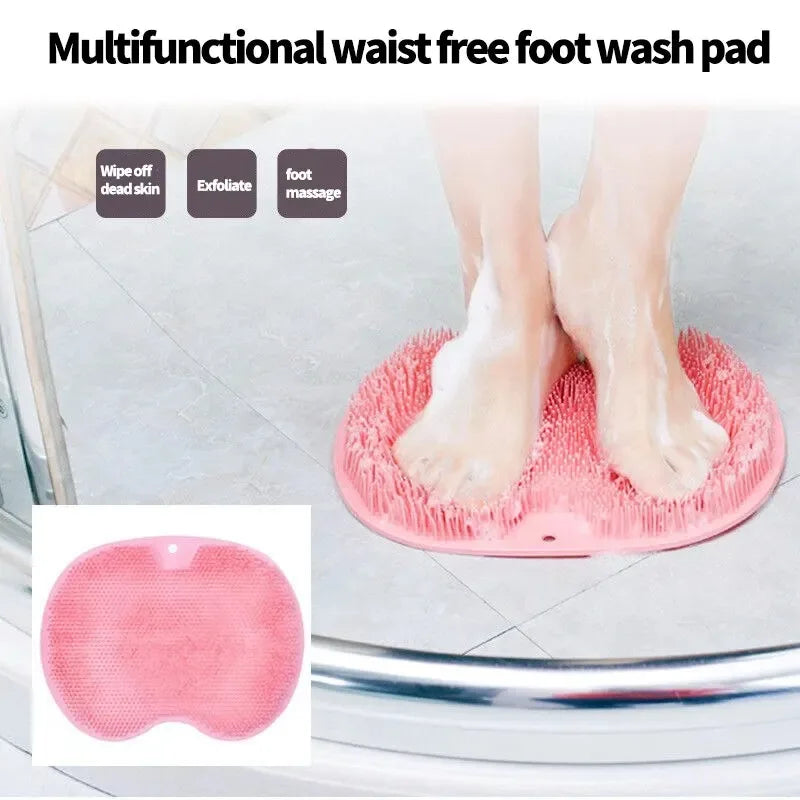 Foot Scrubbing Pad Bathroom Bath Brush Multifunctional Scrubbing Foot Massage Pad Non-slip Foot Pad Silicone Bath Brush Oasis Select