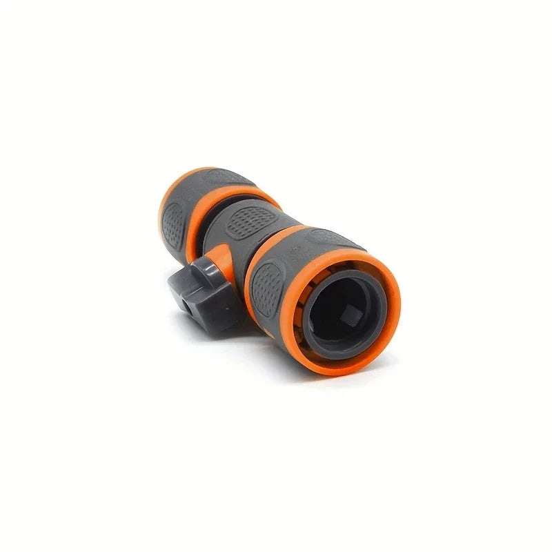 1-PC Double-End Quick Connect with Shutoff Valve - Universal Garden Hose Adapter for Spray Guns & Watering Oasis Select