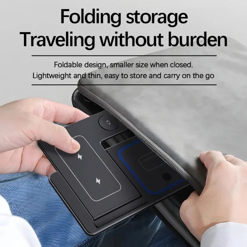 Wireless Charger 3 in 1 Stand Foldable LED Fast Charging Station For iPhone 16 15 14 13 12 Apple Watch 9 8 7 6 5 Airpods Pro Oasis Select