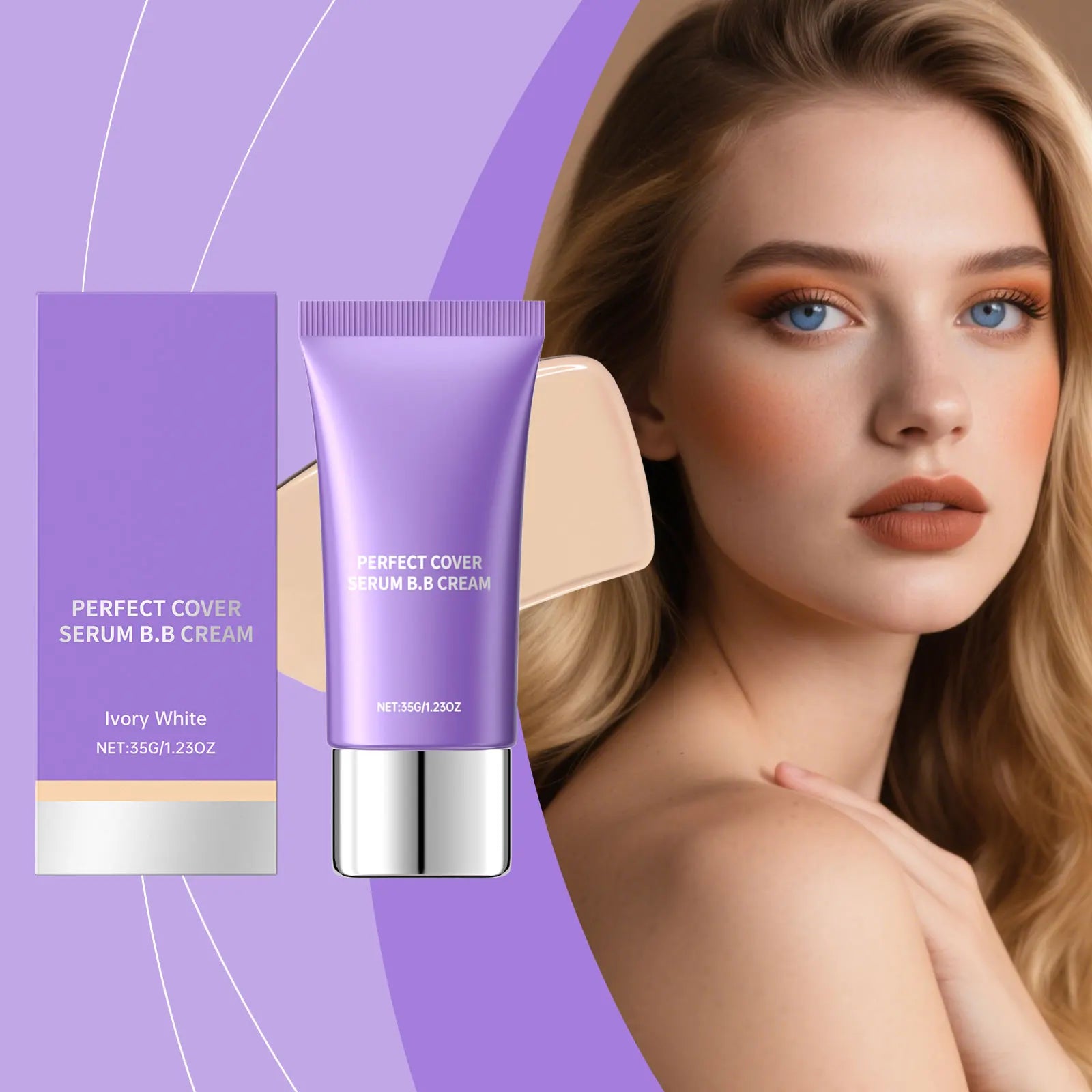 2-in-1 BB Cream Moisturizing Serum Flawless Foundation Concealer Multifunctional Lightweight Brighten Base Makeup Sensitive Skin Oasis Select