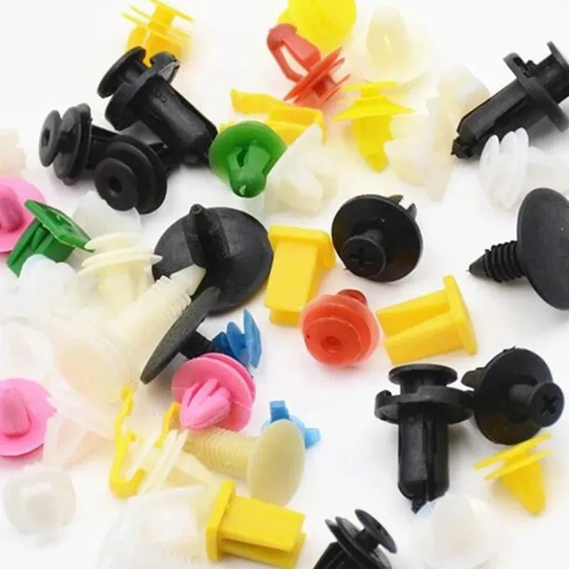 50/100/150/200/500pcs Car Clips Fastener Screws Bumper Interior Decoration Auto Plastic Random Mixing Universal Plastic Oasis Select