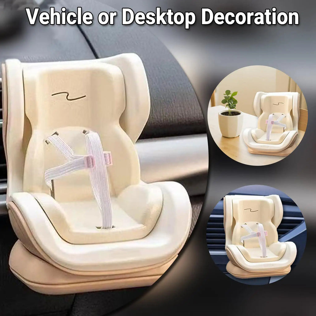 car Air Vent Doll Car Seat Stuffed Doll Seat for Car Desktop Ornament Plush Toy Carseat for Sedan Truck Creative Play Enthusiast Oasis Select