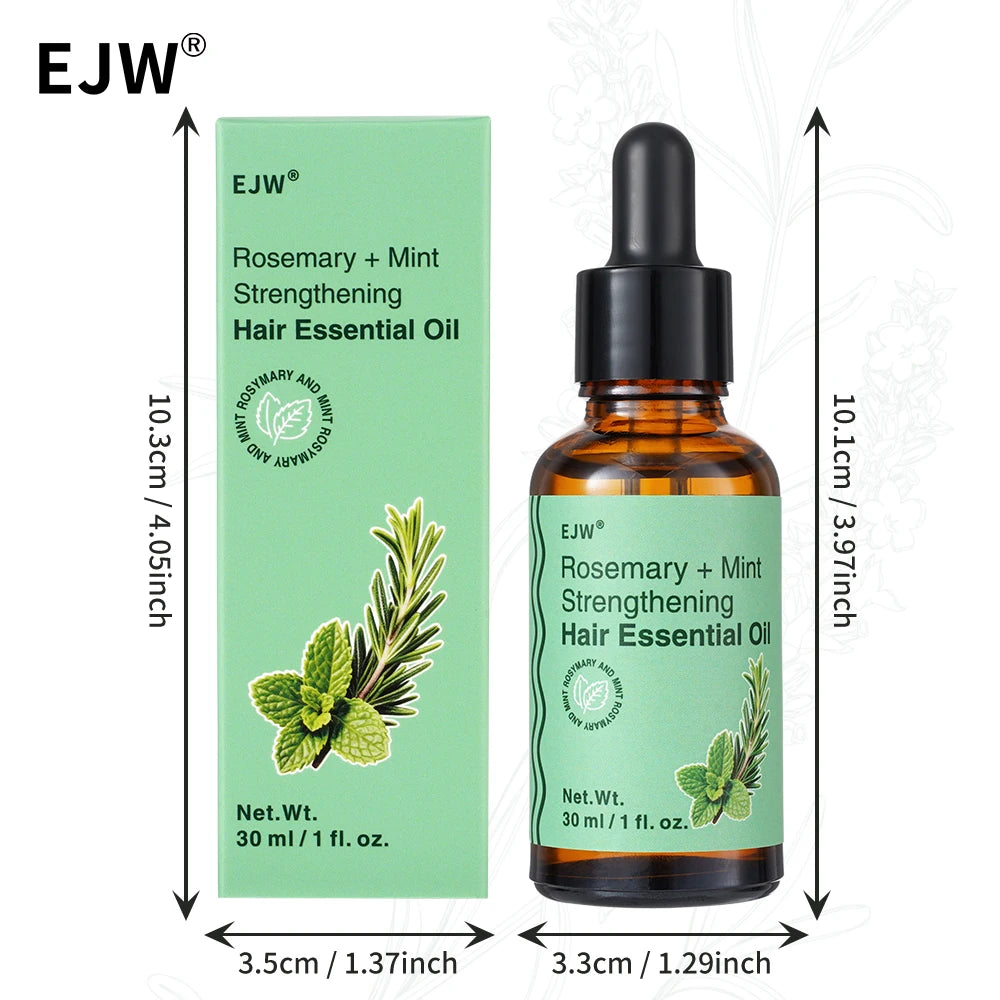 Rosemary & Mint Hair Oil - Stronger and Healthier Hair, for Dry Damaged Hair, Frizzy or Color Treated,Hair care essential oil. Oasis Select