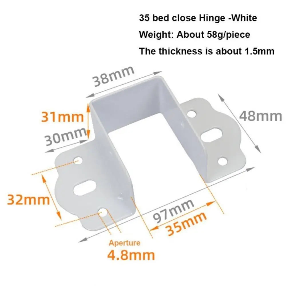 Thickened Bed & Furniture Hinges | 11 Styles with Screws