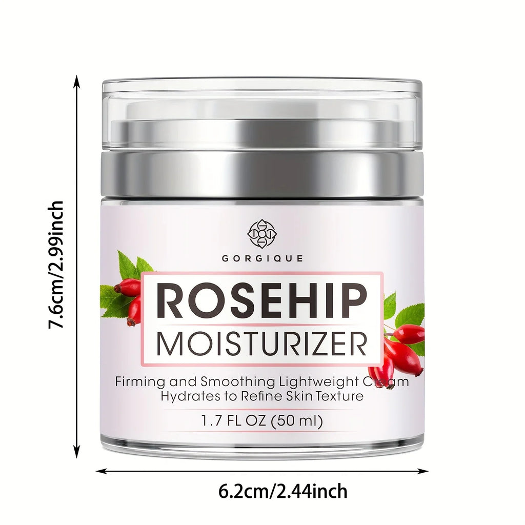 GORGIQUE Rosehip Glow Moisturizer – Face, Neck & Décolleté Rosehip Face Cream Oasis Select