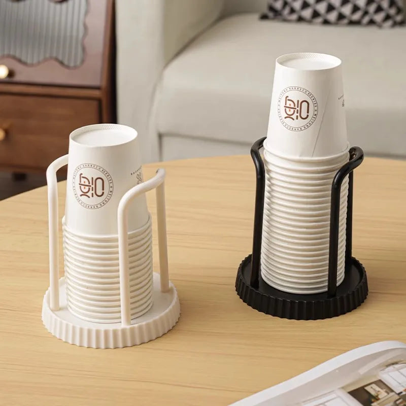 1PCS Paper Cup Holder Household Disposable Cup Storage Rack Multifunctional Desktop Coffee and Milk Tea Cup Storage Rack Oasis Select