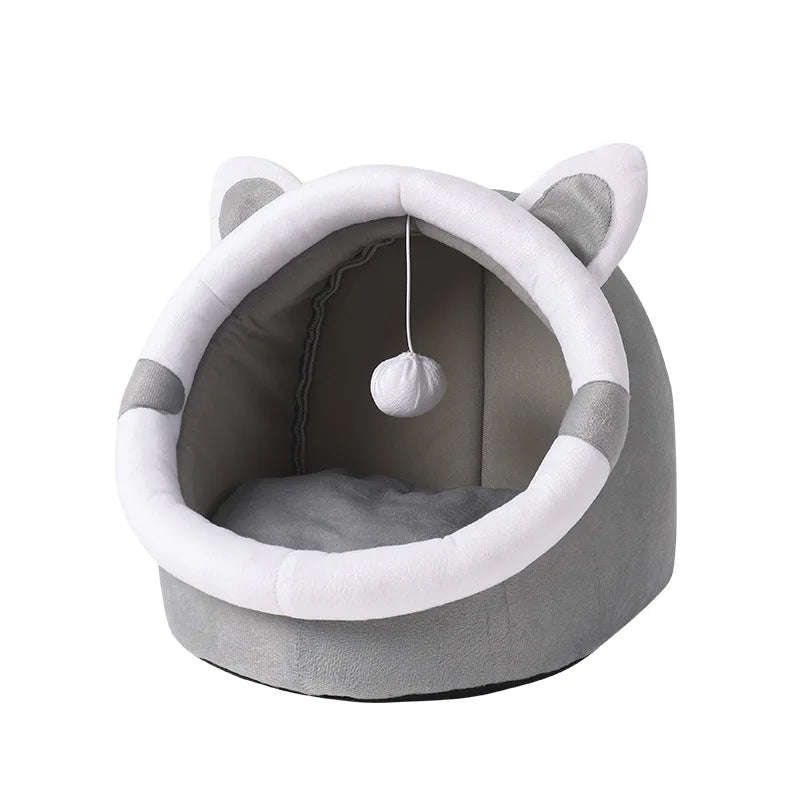 Cat Nest House for Cats Cave Cat Bed Kennel Cats Four Seasons Universal Semi-Closed Cute and Comfortable Cat Nest Kittens Cave Oasis Select British Shorthair S
