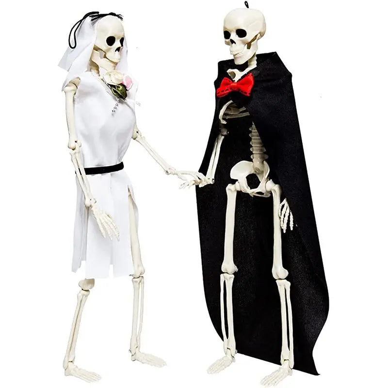 Halloween Skeleton 60cm Artificial Human Body Plastic Skeleton Decoration Haunted House Holiday Scene Layout Props Oasis Select 40cm event bride