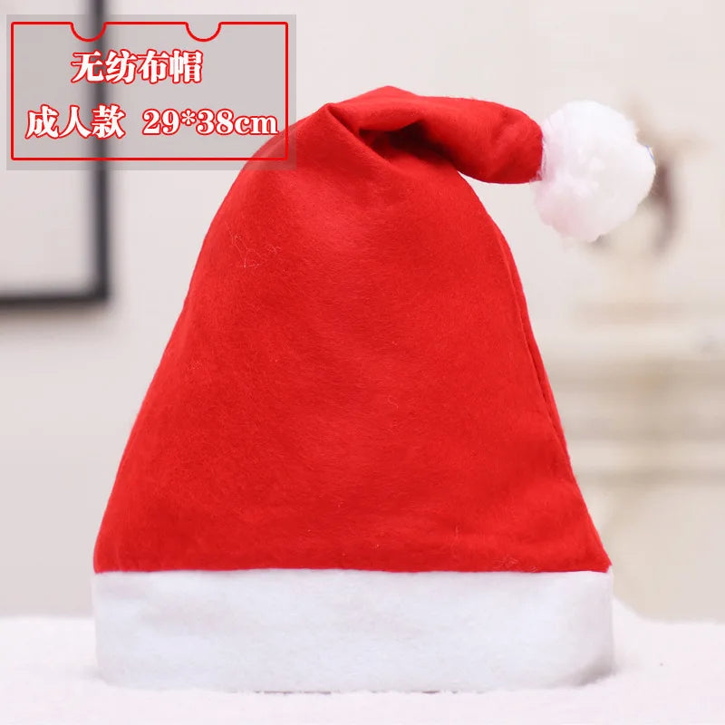 Christmas decorations Adult Family Christmas hat Santa Claus children cartoon cap Christmas gift Oasis Select Look at the picture Adult 29x38 1