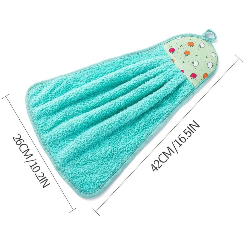 4pcs Wipe Hands Towels，Household necessities，Kitchen, bathroom，Quick Dry Wall-Mounted Soft Plush Loops Cleaning Cloths，Lovely Oasis Select