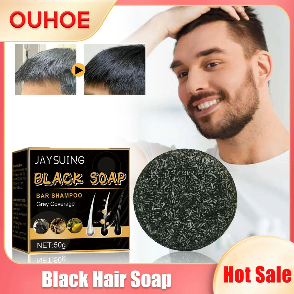 Jaysuing Hair Darkening Shampoo Bar | Natural Black Hair Soap