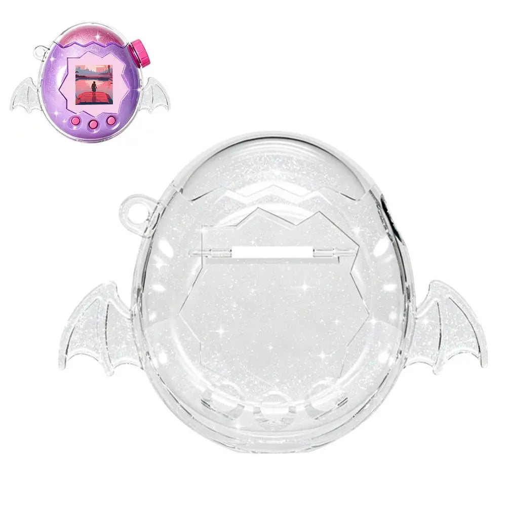 For Tamagotchi Paradise Protective Case Glitter Clear Shell Cover Shockproof Scratch-Resistant Protector for Angel Virtual Pet Oasis Select glitter devil