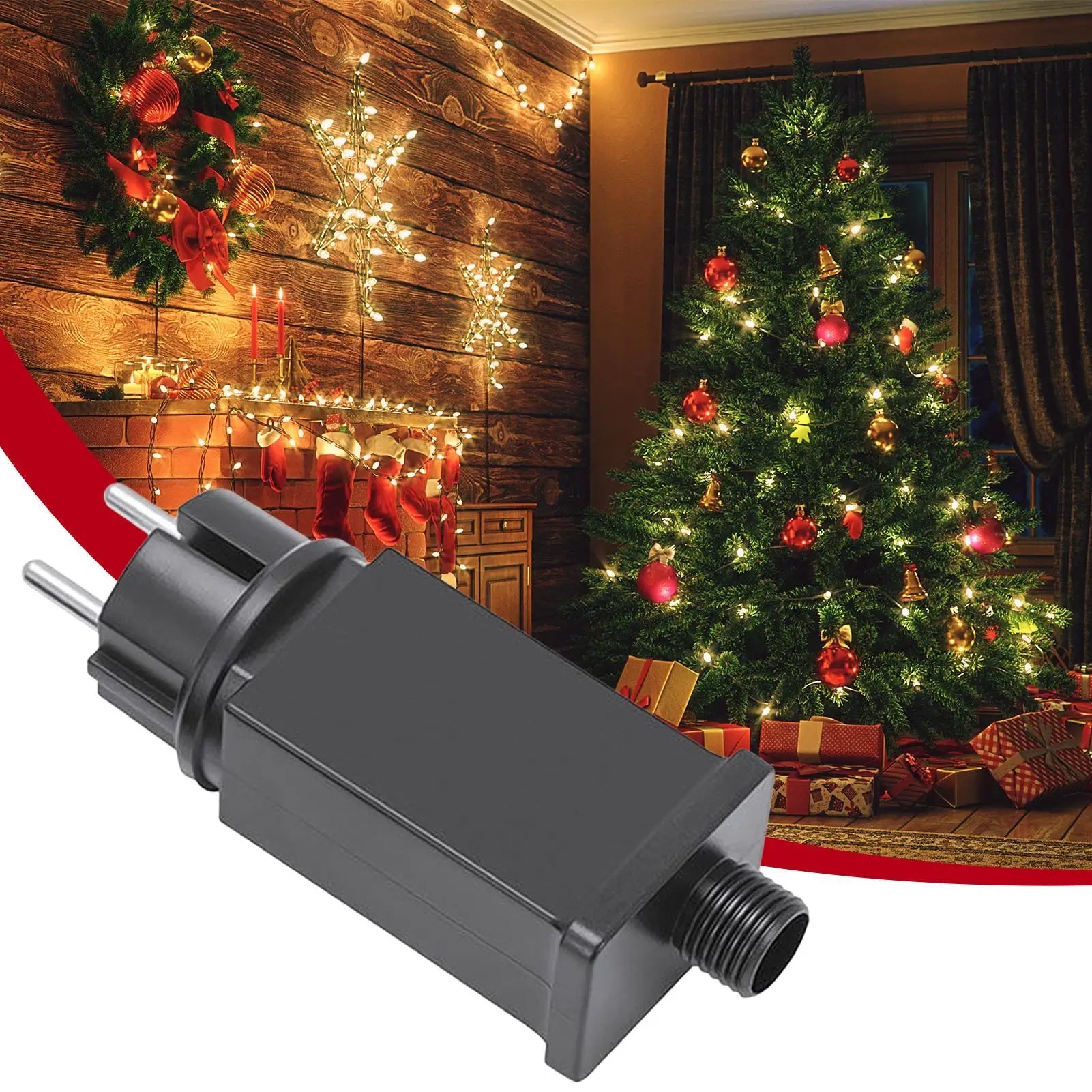 LED Light Power Adapter 12V EU Plug Fairy Lights Power Adapter IP44 Waterproof Transformer for Inflatables Outdoor Decoration Oasis Select