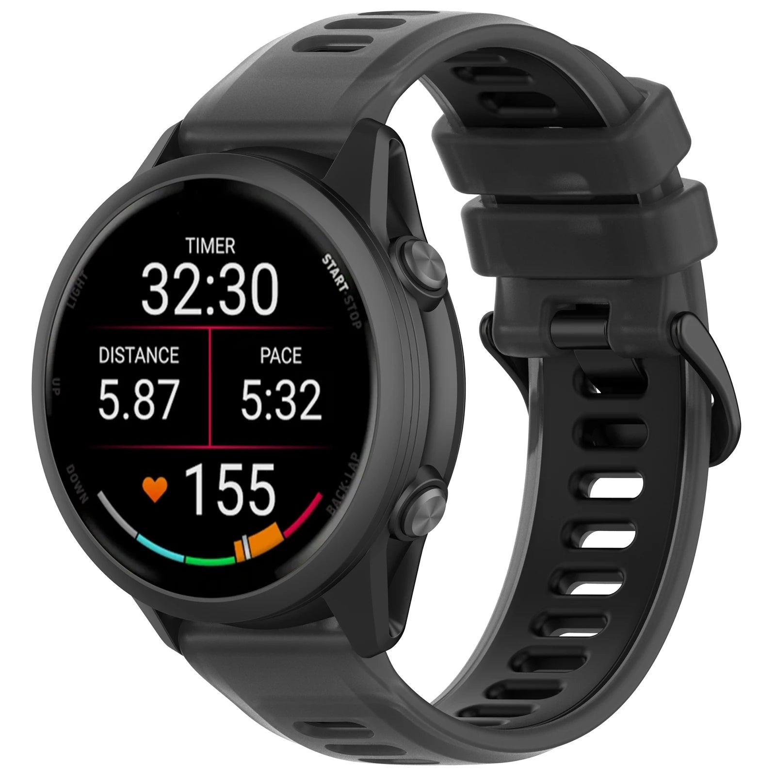 Two-Tone Silicone Strap for Garmin – 22mm & 20mm Quick Release Watch Band Strap Oasis Select