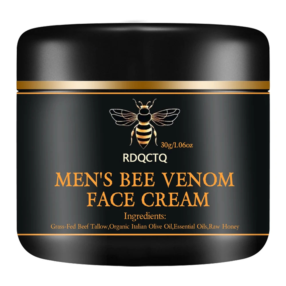 RDQCTQ Men's Bee venom Wrinkle Remover Face Cream Firming Lifting Anti Aging Fade Fine Lines Moisturizing Skin Care Oasis Select 30g